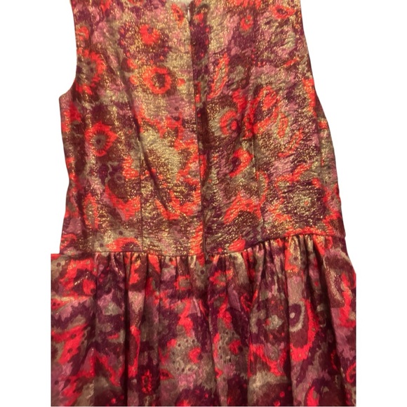 Anthropologie Wren Gold and Red Sleeveless Dress Size Medium (M) - Picture 5 of 11